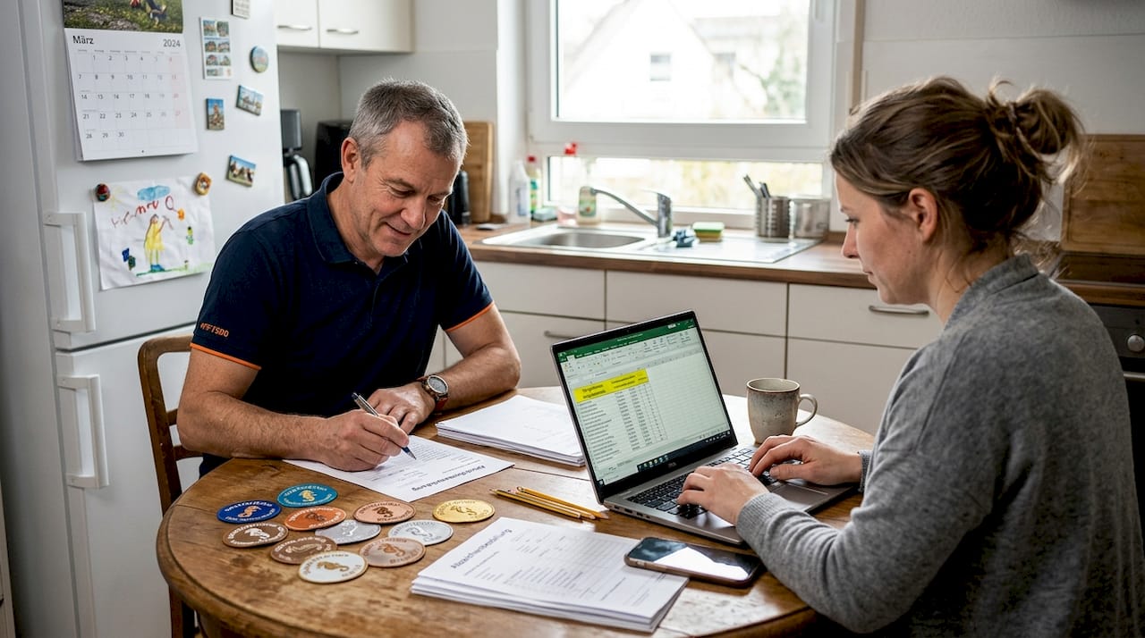 Schwimmlehrer und Eltern bestellen Schwimmabzeichen