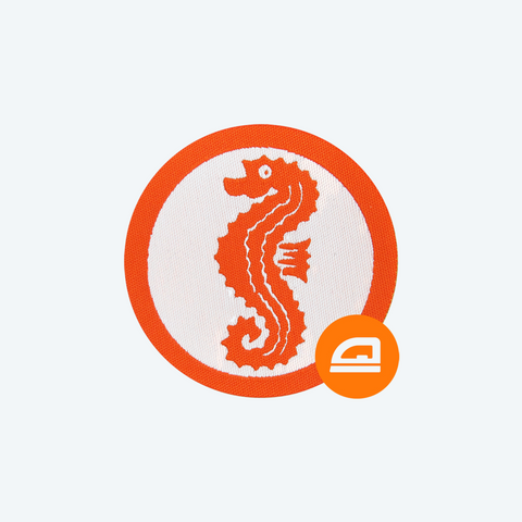 Iron-On Seahorse Badge | easy plus