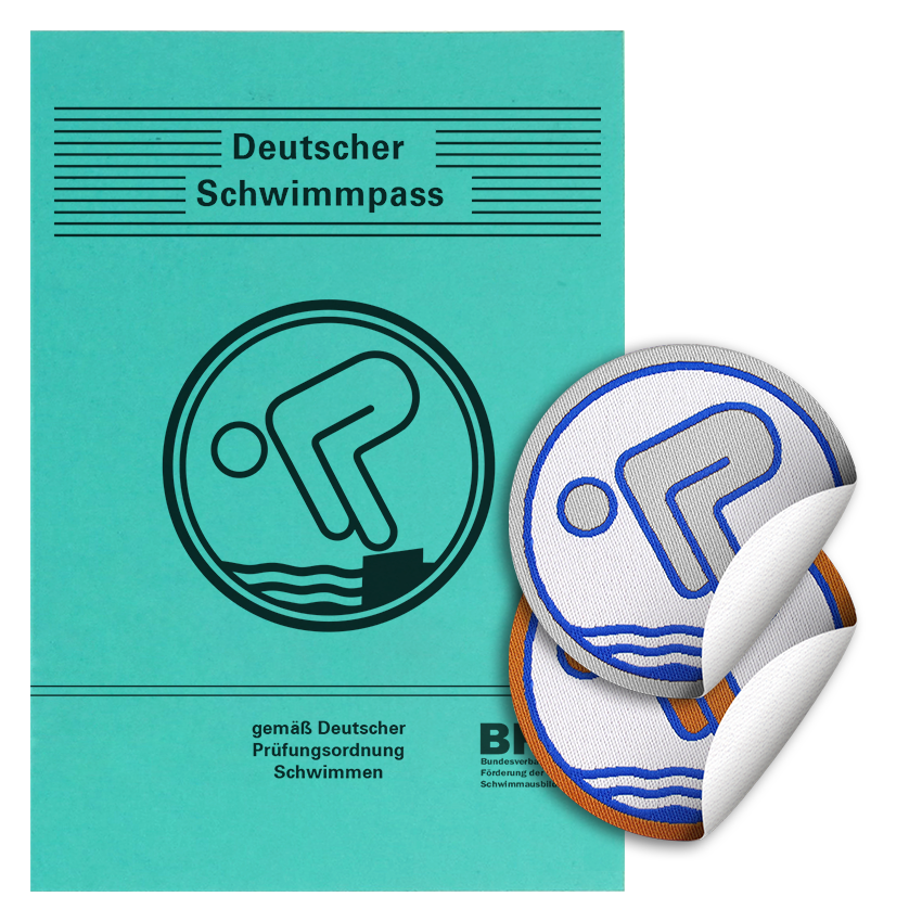 Set Bronze, Silber Schwimmabzeichen & Deutscher Schwimmpass | kinderleicht - pimpertz