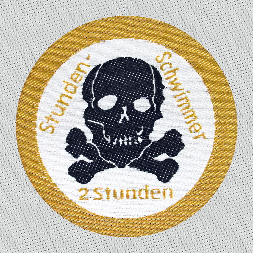 Schwimmabzeichen Totenkopf – Stundenschwimmer 2 Stunden (in Rollenware) - pimpertz