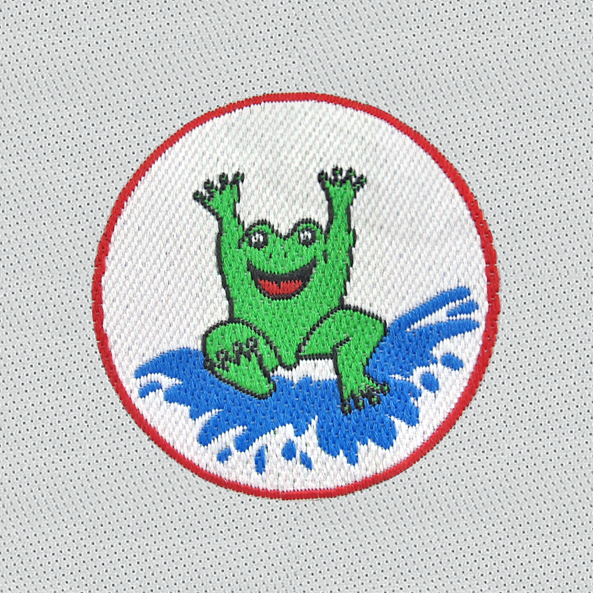Stoffabzeichen Frosch (in Rollenware) - pimpertz