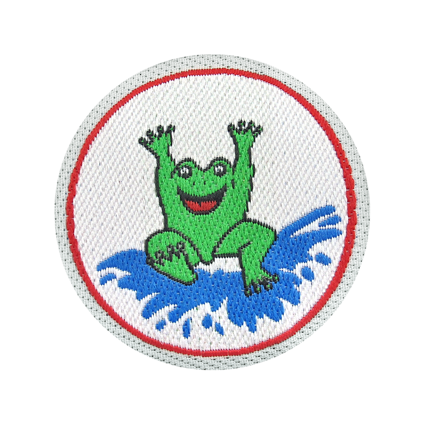 Schwimmabzeichen Frosch zum Aufnähen lasergeschnitten - pimpertz