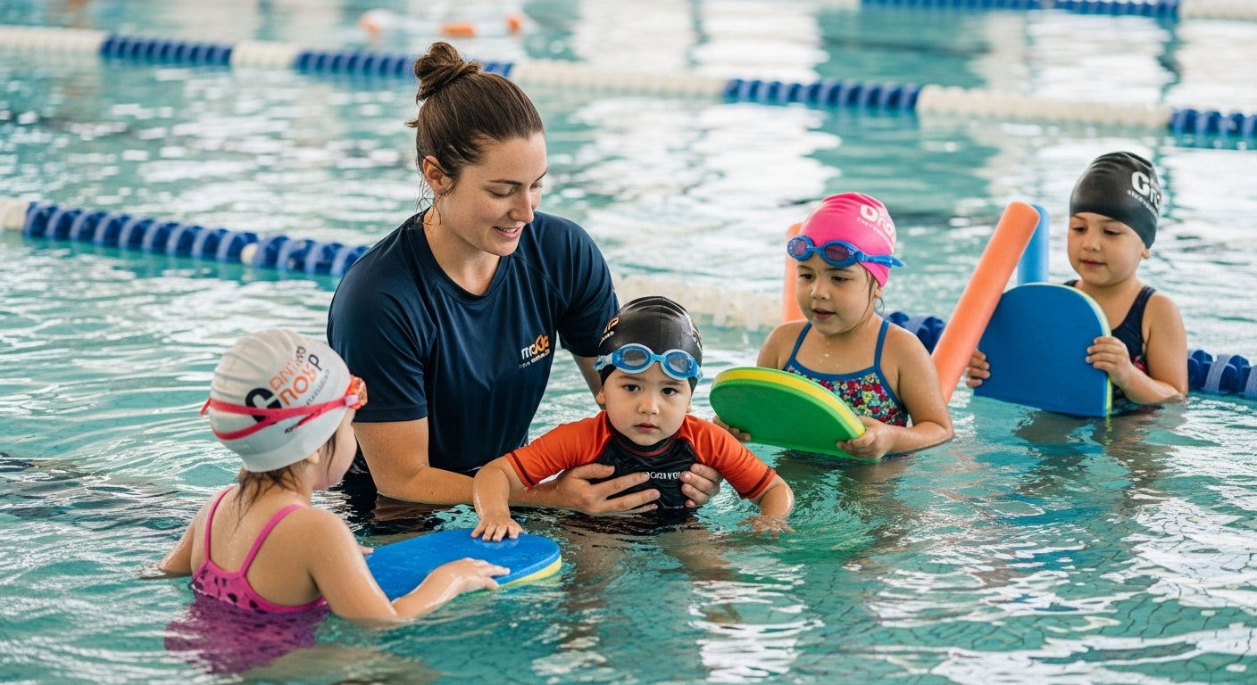 kinderschwimmkurs schwimmlehrer wassergewöhnung