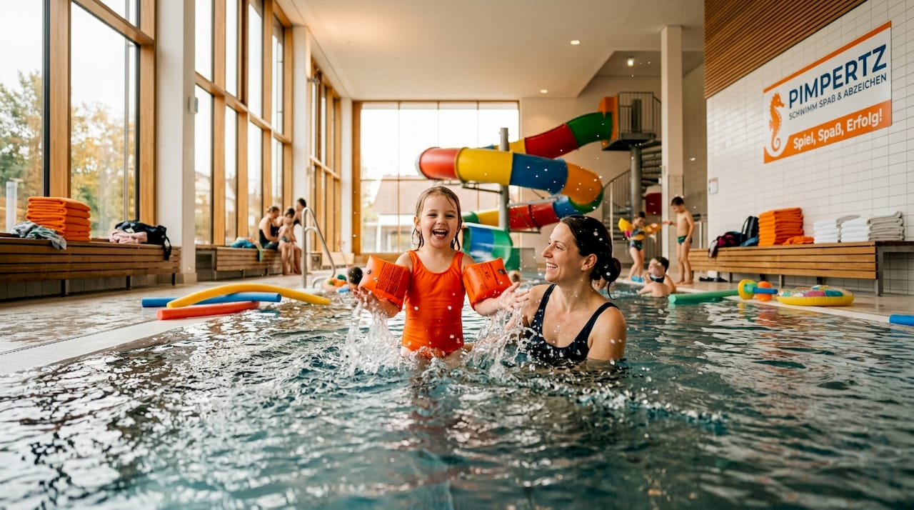 Im Hallenbad Michelstadt verbringen Familien vergnügte Stunden im Wasser und genießen gemeinsam das Schwimmen.
