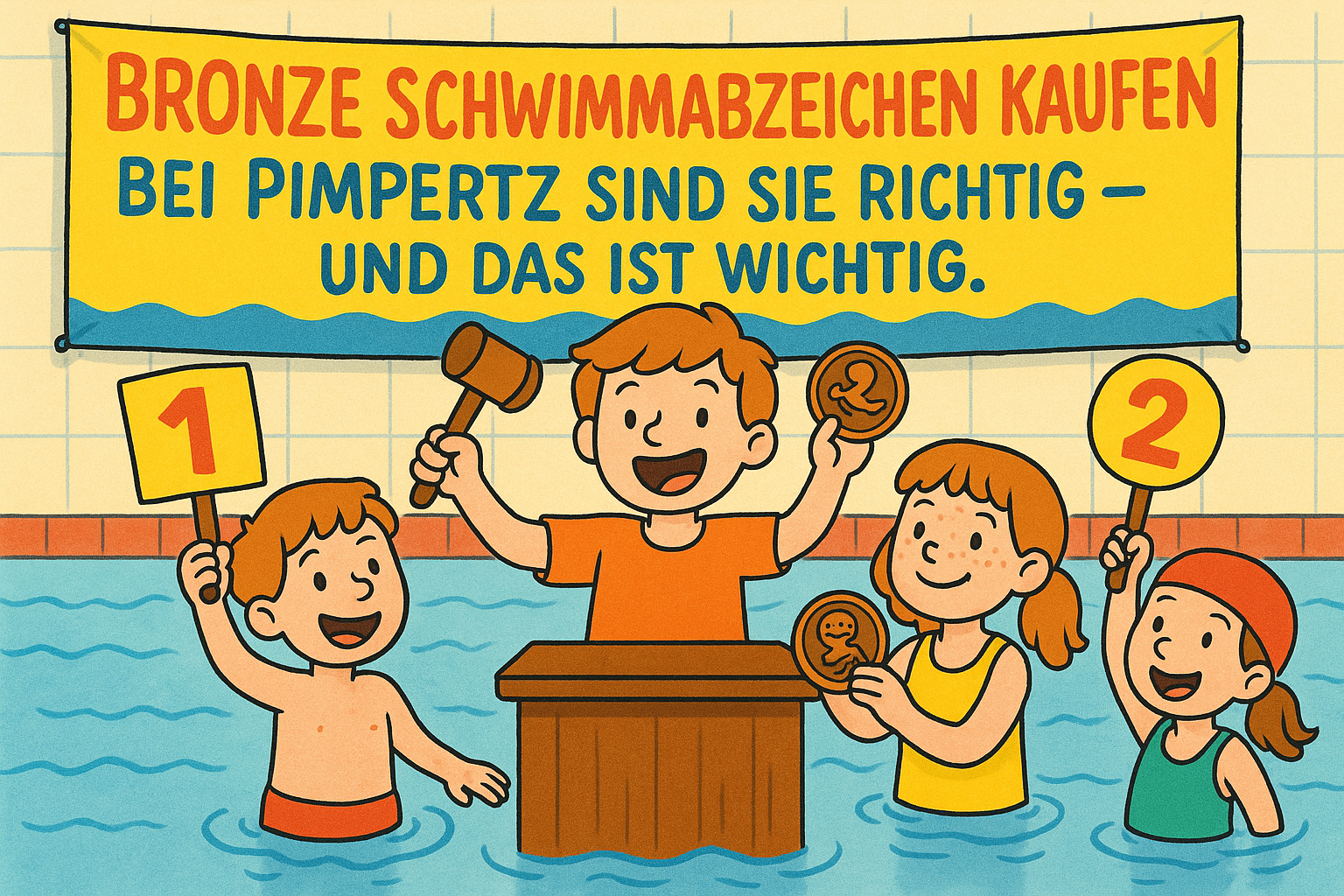 bronze schwimmabzeichen kaufen auktion im schwimmbad