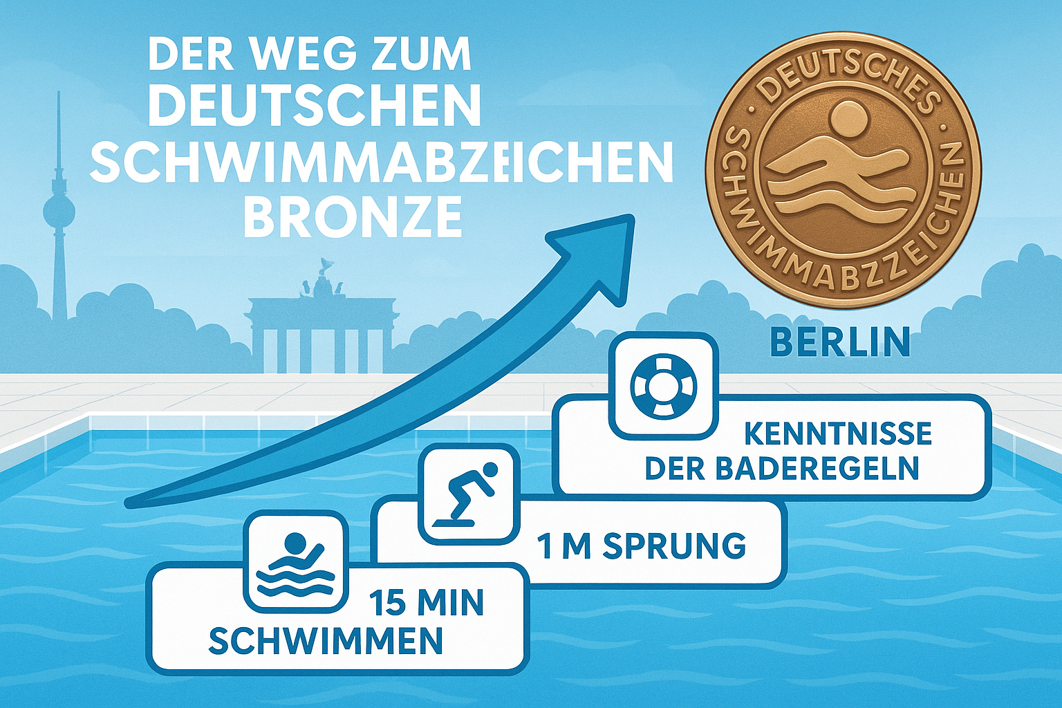 Bronze Abzeichen Schwimmen Berlin Grafik