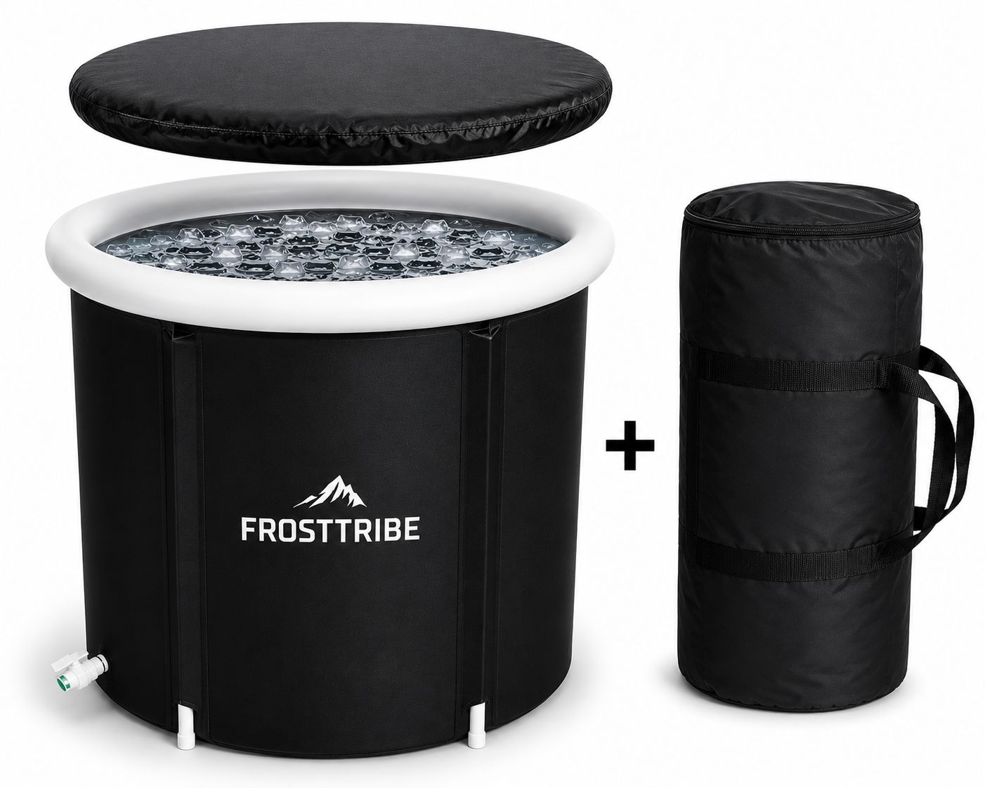 Frost Tribe Eisbad Set – Tonne, Abdeckung und Tragetasche