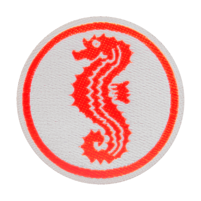 Seahorse Patch Neon for Sewing On | Laser Cut