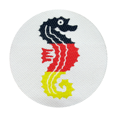 Seahorse Badge Germany: Swim Patch for Sewing | laser-cut